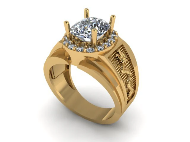 ring dragon 3D Print Model .c4d .max .obj .3ds .fbx .stl .blend 
