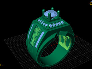 diamond ring 3D 프린트 모델