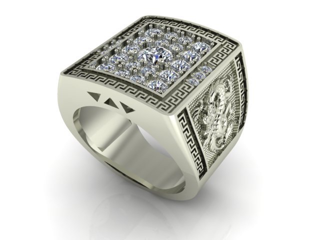 diamond ring 3D-printmodel .c4d .max .obj .3ds .fbx .stl .blend 
