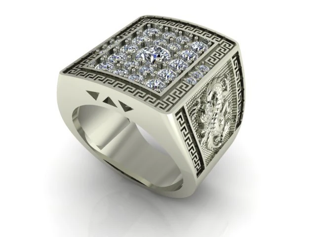 diamond ring 3D Print Model .c4d .max .obj .3ds .fbx .stl .blend 