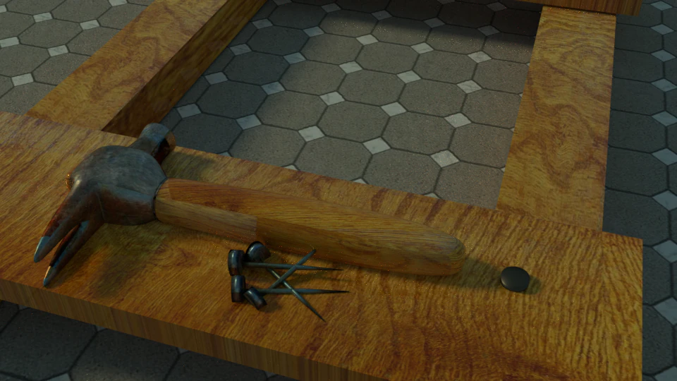 hammer 3D Model .c4d .max .obj .3ds .fbx .stl .blend 
