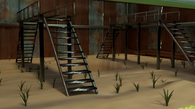stair 3D Model .c4d .max .obj .3ds .fbx .stl .blend 