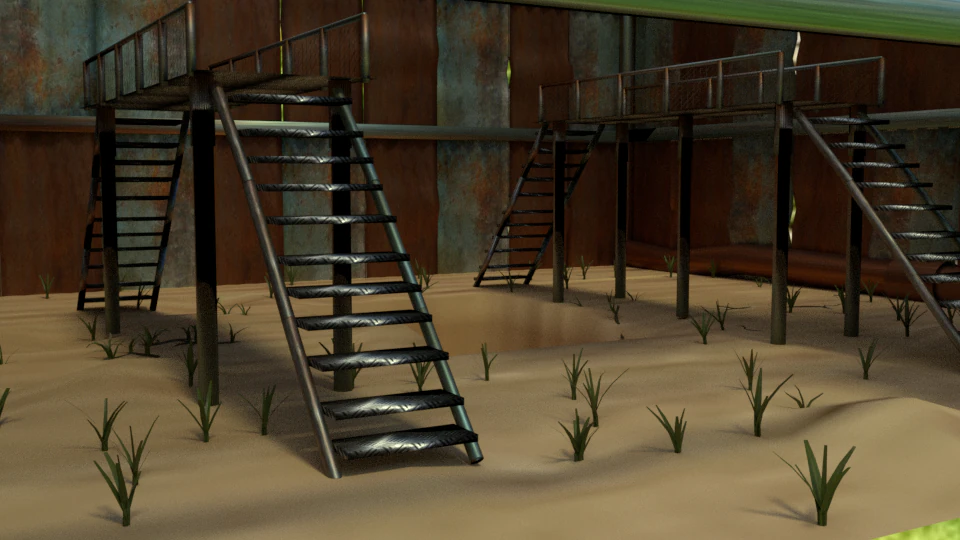 stair 3D Model .c4d .max .obj .3ds .fbx .stl .blend 