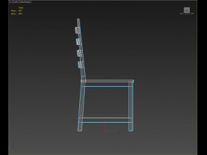 low poly simple wood chair 3Dモデル
