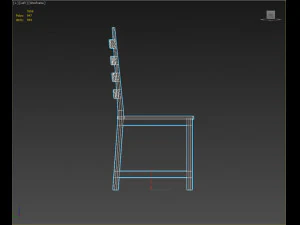 Lowpoly simple wood chair 3D Model