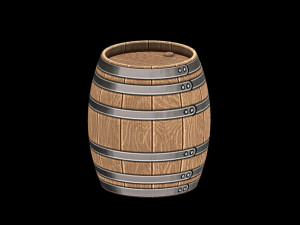 Wooden Barrel 3D-Modell
