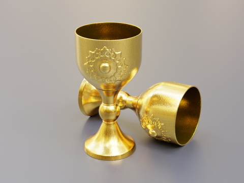 Golden Goblet 3D Modell