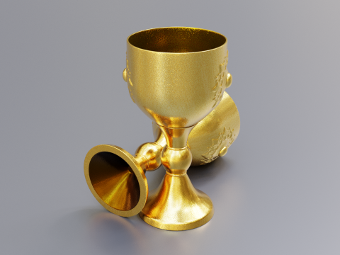 Golden Goblet 3D Modell