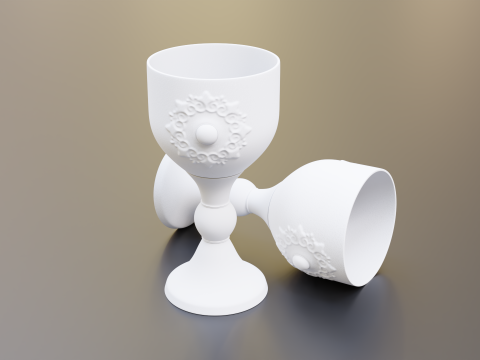 Golden Goblet 3D Modell