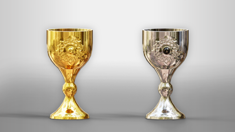 Lowpoly Goblet Model 3D .c4d .max .obj .3ds .fbx .stl .blend 
