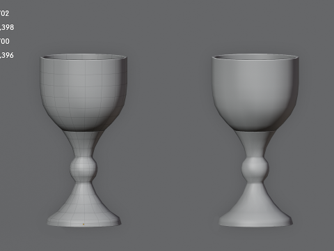 Lowpoly Goblet Model 3D