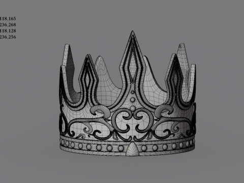 Corona ad alto numero di poligoni Modello 3D