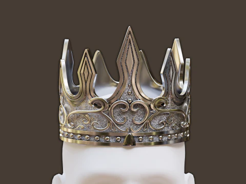 High-poly Crown 3D Model