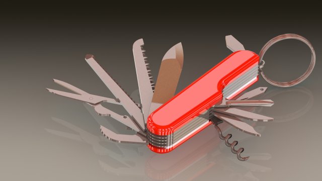 Swiss army knife 3D मॉडल .c4d .max .obj .3ds .fbx .stl .blend 