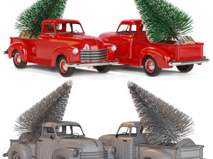 christmas chevrolet pickup 3D-Modell