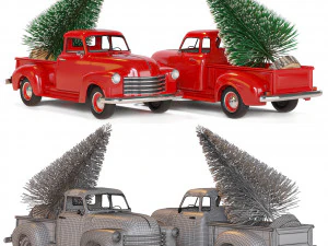 christmas chevrolet pickup 3D Model