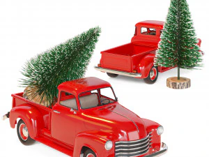 christmas chevrolet pickup 3D Model