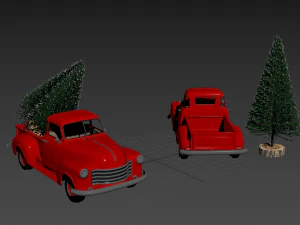 christmas chevrolet pickup 3D Model