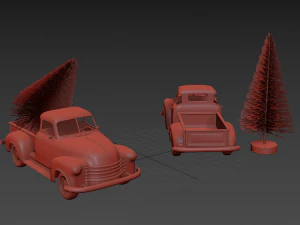 christmas chevrolet pickup 3D Model