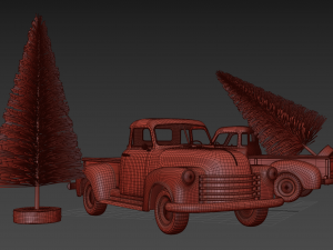 christmas chevrolet pickup 3D-Modell