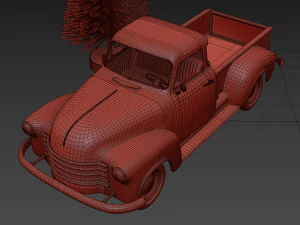 christmas chevrolet pickup 3D Model