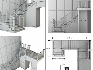 classic staircase 3Dモデル