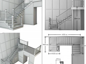 classic staircase 3D Model