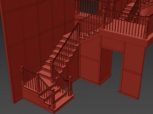 classic staircase 3D Model