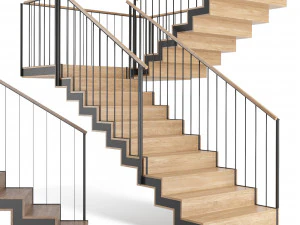 escalera sobre una estructura de metal Modelo 3D