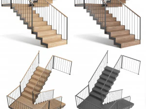 ladder on a metal frame 3D Model
