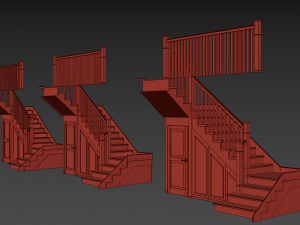 staircase with pantry Modèle 3D