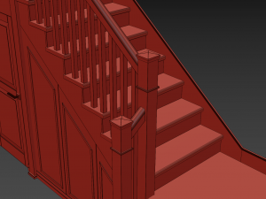 staircase with pantry Modèle 3D