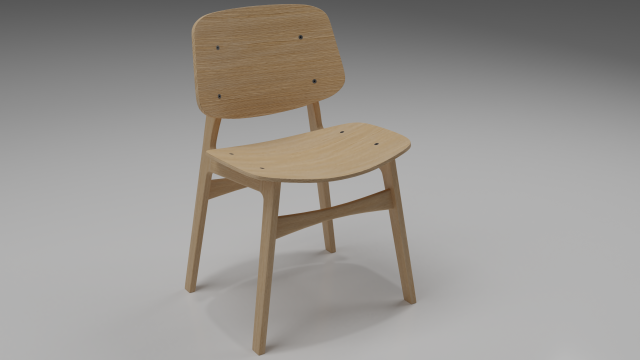 wood chair 3D 模型 .c4d .max .obj .3ds .fbx .stl .blend 