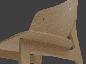 wood chair 3D 模型