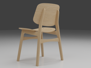 wood chair 3D 模型