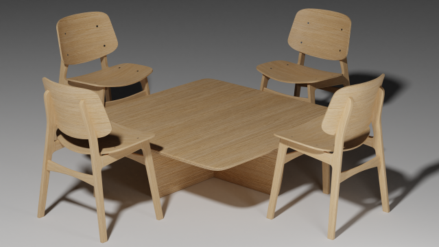 chair and coffee table 3D Модель .c4d .max .obj .3ds .fbx .stl .blend 