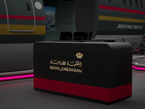 3d exhibition booth for royal jordanian airlines 3D Model
