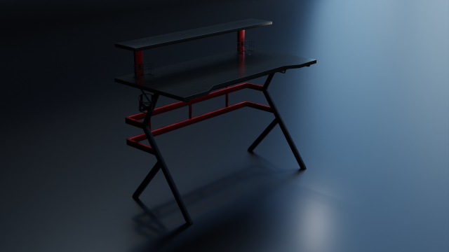 gaming desk Model 3D .c4d .max .obj .3ds .fbx .stl .blend 