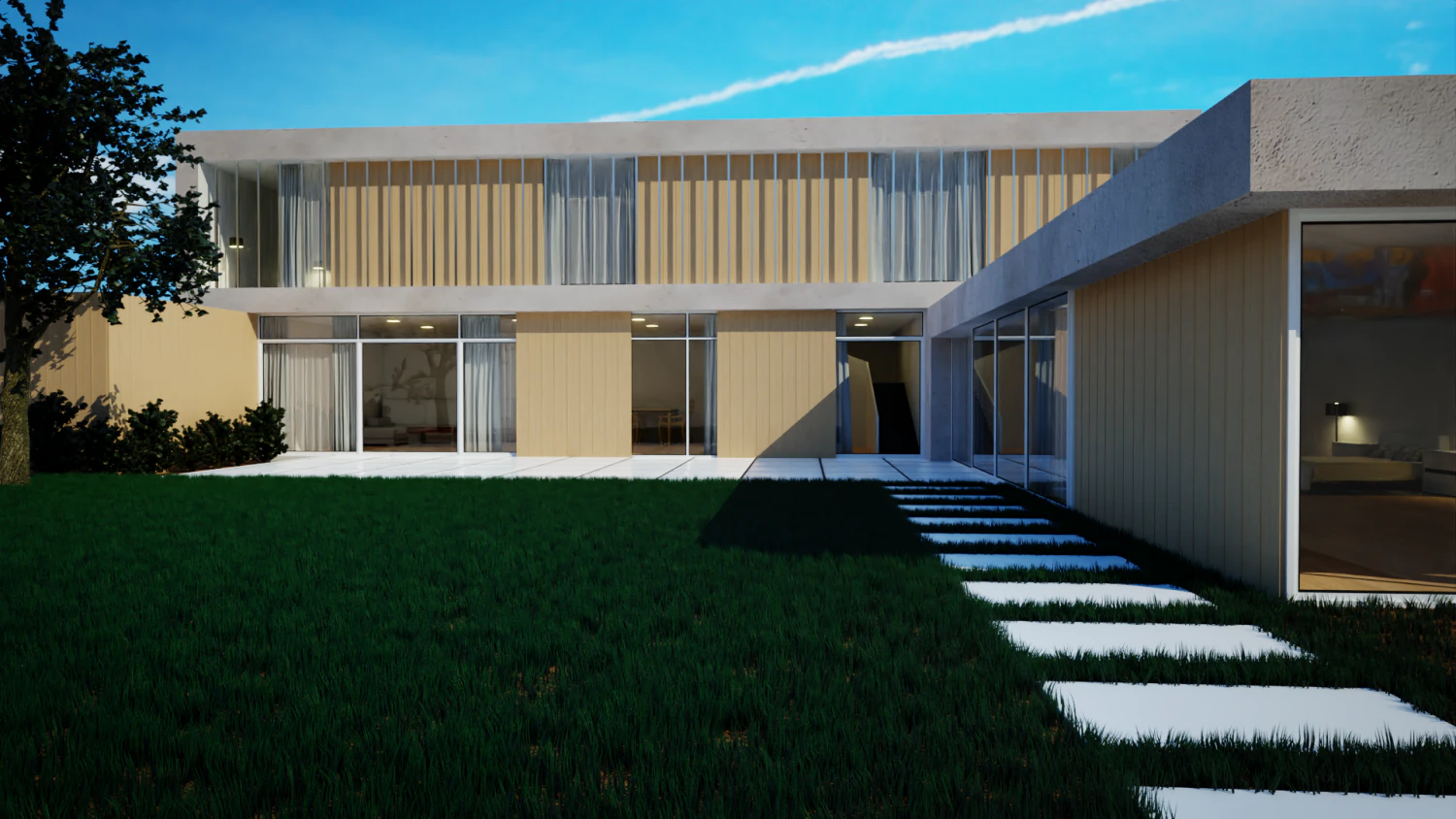 exterior house scene 3D Model .c4d .max .obj .3ds .fbx .stl .blend 