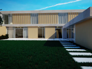 exterior house scene Model 3D