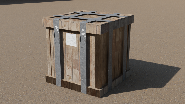 wooden crate 3Dモデル .c4d .max .obj .3ds .fbx .stl .blend 