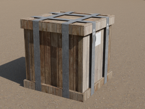 wooden crate 3Dモデル