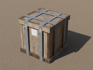 wooden crate 3Dモデル