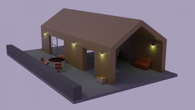 barnhouse model 3D Модель .c4d .max .obj .3ds .fbx .stl .blend 