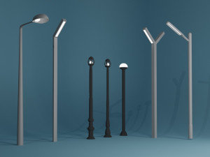 street light mini pack 3D Model
