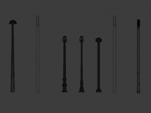 street light mini pack Modèle 3D