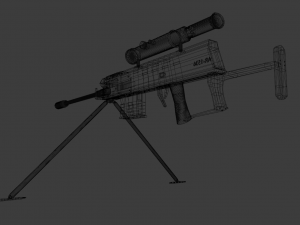 sniper rifle 3D 모델