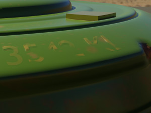 rusty antipersonnel mine 3D 模型
