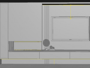 tv wall01 Model 3D