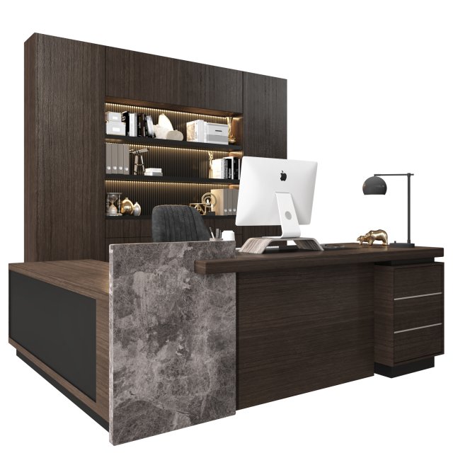 ceo office furniture Modello 3D .c4d .max .obj .3ds .fbx .stl .blend 